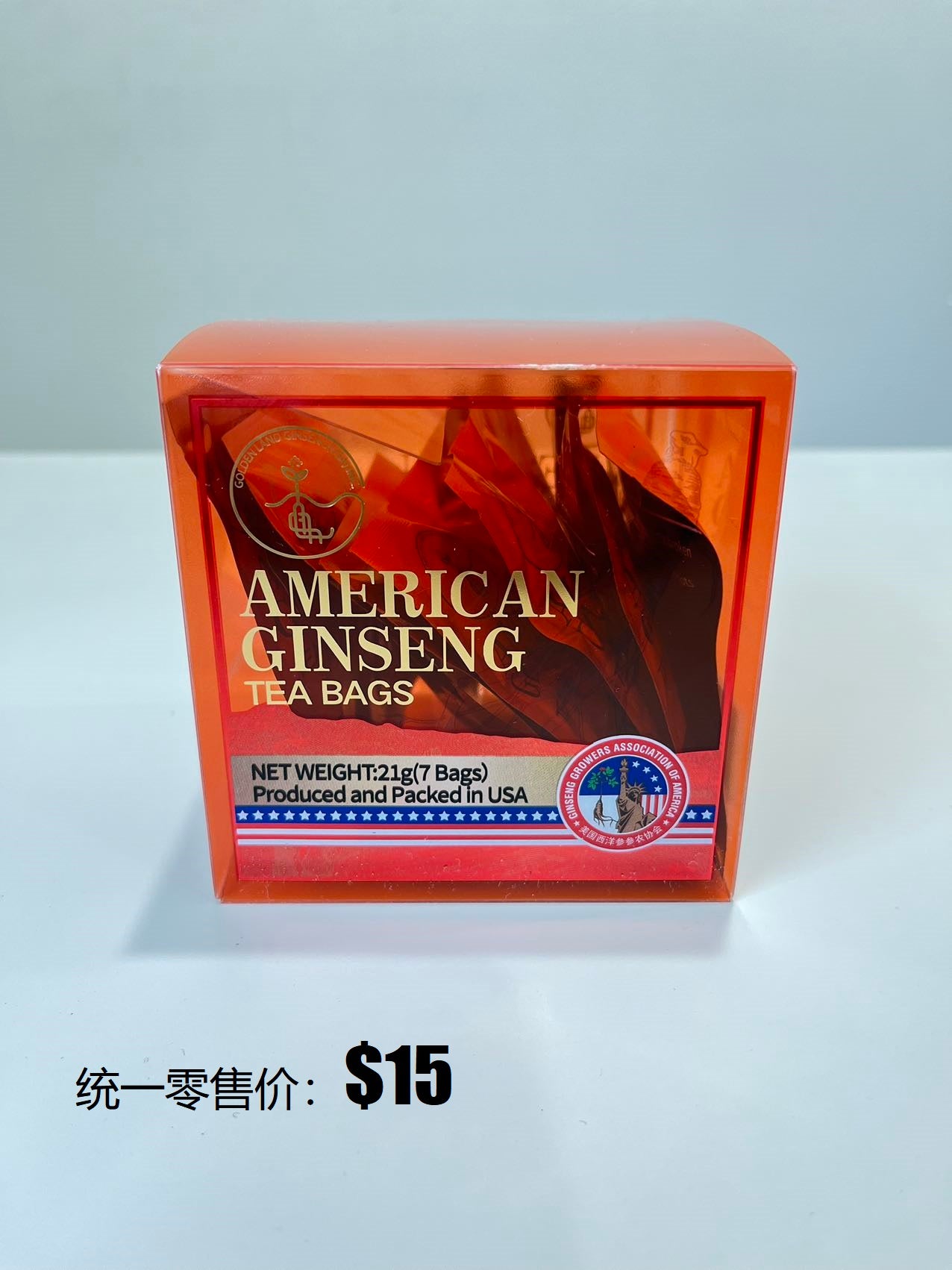 美国西洋参参农协会 西洋参袋泡茶 Ginseng Tea bag - 3g x7