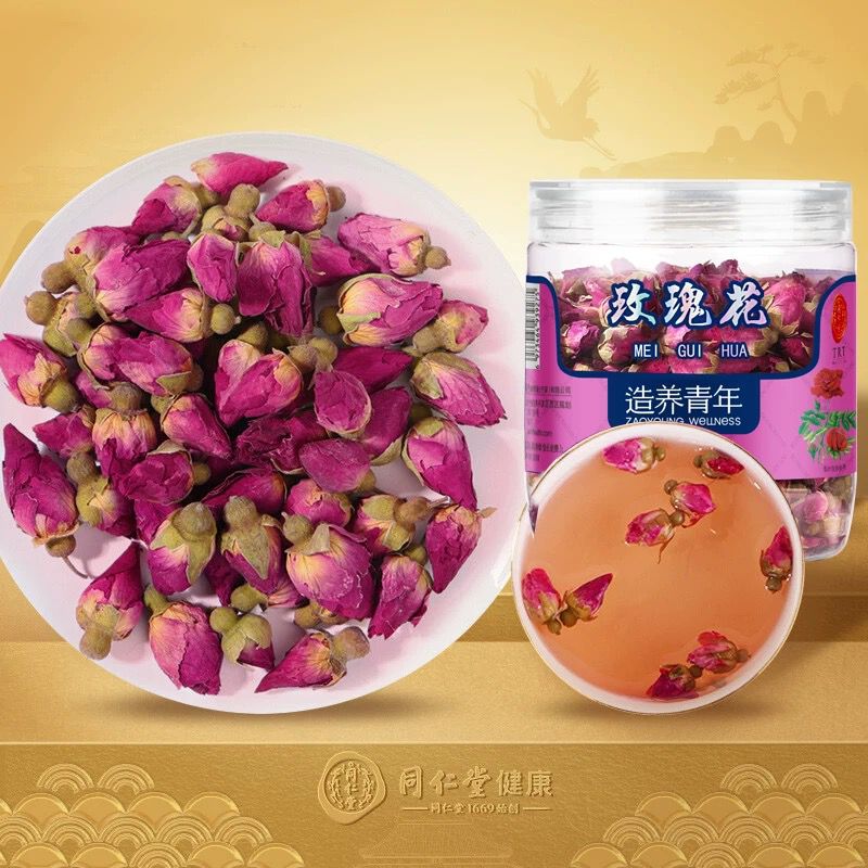 北京同仁堂 Tong Ren Tang|造养青年 玫瑰花 80g Dried Rose|低温烘干 保留花香|泡茶煮饮 美颜润养