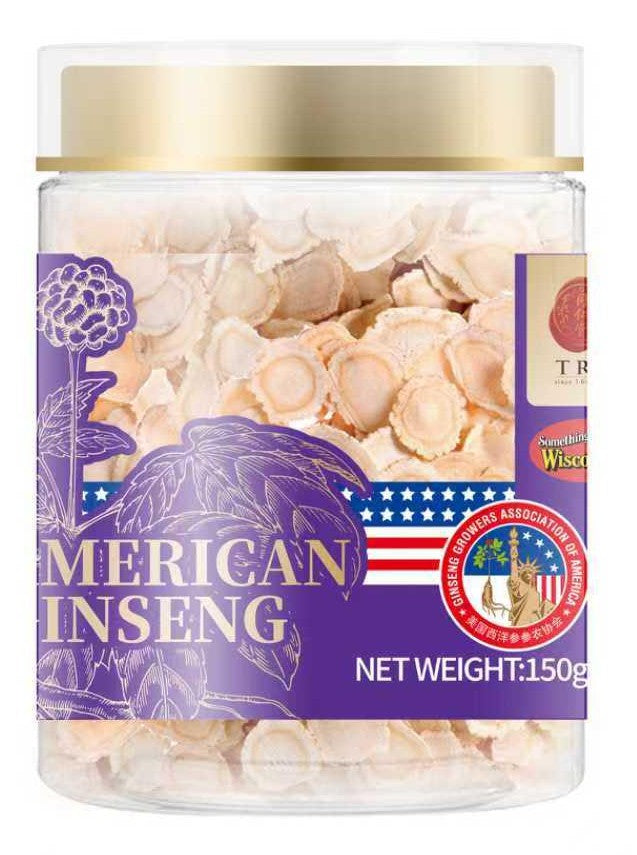 北京同仁堂美国威州花旗参 参片-4# 150g TRT American Wisconsin Ginseng Slices- 4# 150g