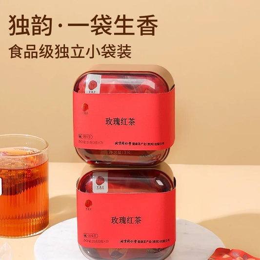 北京同仁堂 Tong Ren Tang｜玫瑰红茶 21g (3g×7) Rose Black Tea｜云南普洱滇红｜花香浓郁 滋味甜醇
